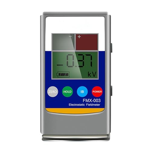 静電気測定器、静電気テスター 静電界計 ポータブル赤外線帯電防止界検出 電池式 静電気探知機 0-20 KV、LCDスクリーン付き、繊維糸生地カーペットボード紙ゴム用